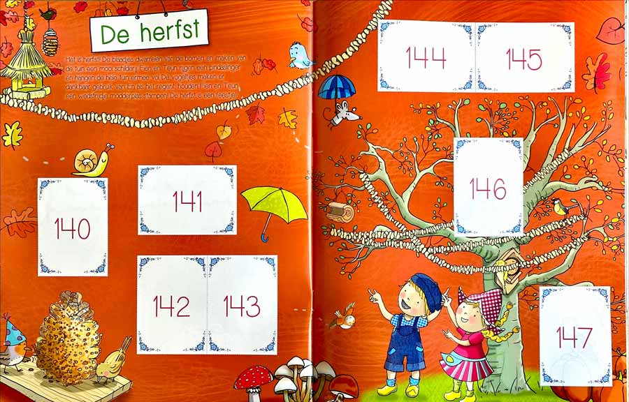 Fien en Teun stickerboek herfst thema